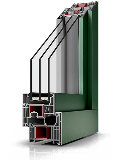 Finestra DEVELO con rivestimento in alluminio